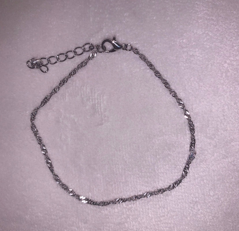 Silver Nancy anklet