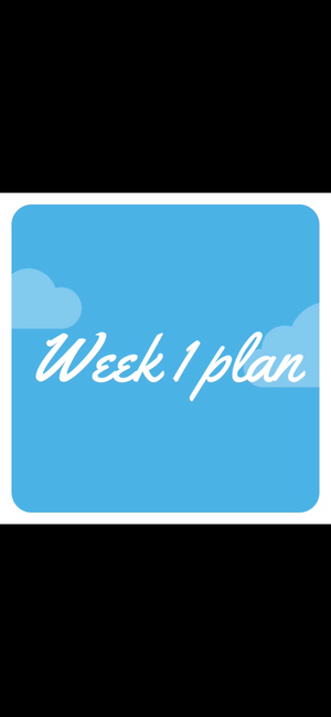 Week 1 plan
