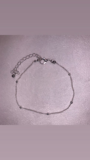 Silver knot anklet