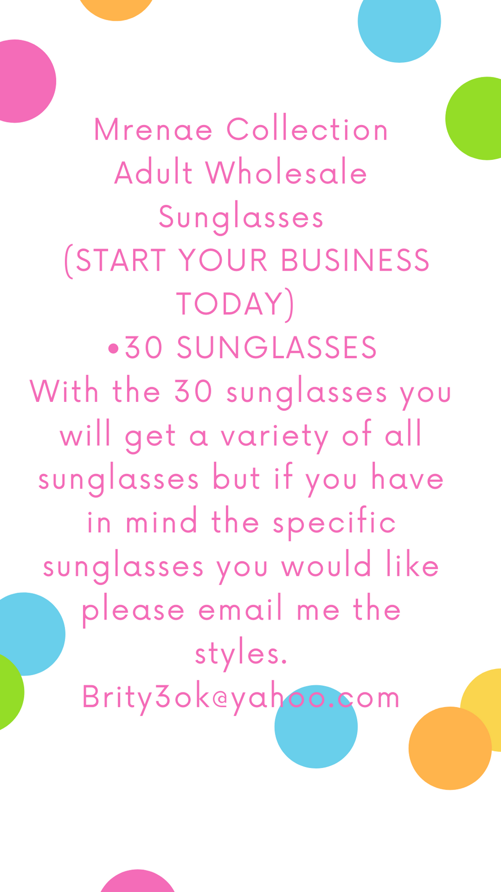 30 adult sunglasses