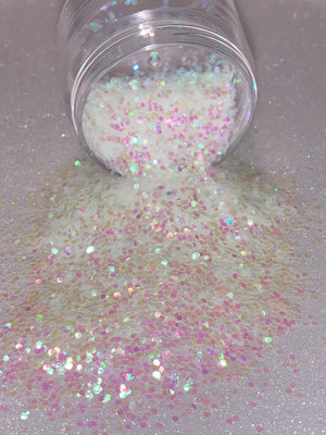 White mermaid chunky glitter